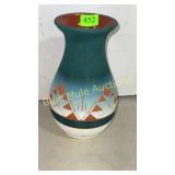 Sioux pottery vase signed-10'tall