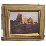 1991 Red Butte oil on canvas by George Wise-30x26