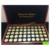 Gold & Silver Highlighted U.S. Statehood Quarters
