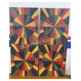 Primitive painted cupboard doors-39x16