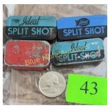 4 split shot tins