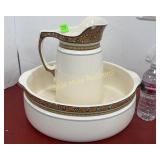 German  lg bowl & pitcher has damage