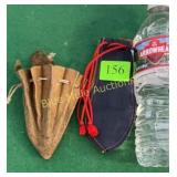 2 leather marble bags