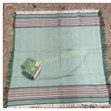 Retro table cloth-45x42 & 6 napkins-sm stains
