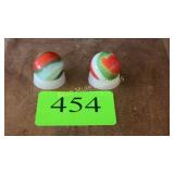 2 Akro Agate marbles