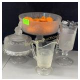 4 pcs matching frosted glass western design