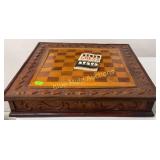 Lg wooden chess set-5'tall,27x27