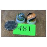 2 Akro Agate marbles