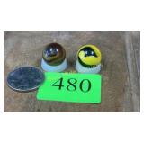 2 Akro Agate marbles