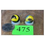 2 Akro Agate marbles
