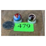 2 Akro Agate marbles