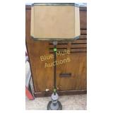 Frosted glass & metal floor lamp-61'tall