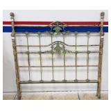 Antique iron bed, converted to queen size-No