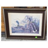 36x27 framed Mallard Duck-males & females by