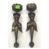 2 matching brass candle sconces 16'long