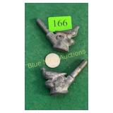 2 old Victorian bird whistles