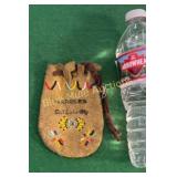 Vintage leather marble bag- SLC