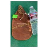Vintage leather marble bag-Farmers State Bank-