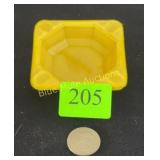 Akro Agate yellow glass ashtray