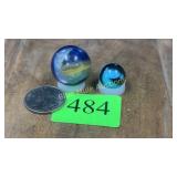 2 Akro Agate marbles-lg one has blemishes