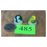 2 Akro Agate marbles