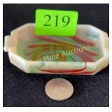 Akro Agate oxblood ashtray