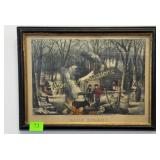 Currier & Ives Maple Sugaring-15x12