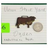 Union Stock Yard, Ogden UT, Bull watch fob