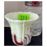 Akro Agate oxblood planter