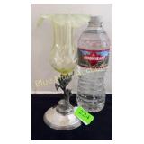 Victorian Vaseline Glass silver plate epergne