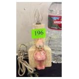 Vintage chalkware sad eyed child lamp-sm damage