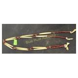 Bone & beaded necklace 19'long