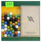 Vintage marbles The Vitro Agate Co. in box