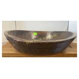 Lg primitive wooden bowl-22'diameter