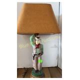 Vintage cowboy sprinkler turned into table