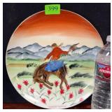 Wyoming hand painted plate