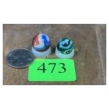 2 Akro Agate marbles