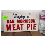 Tin Dan Morrison Meat Pie advertising sign
