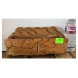 Antique oak hanging letter holder