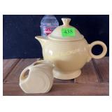 Fiesta yellow tea pot & creamer