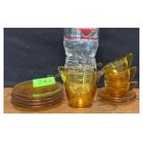 10-Vintage Akro Agate Topaz Trans-Optic kids