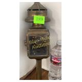 Antique brass car or carriage light
