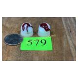 2 oxblood marbles
