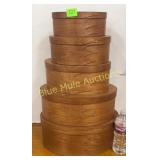 5 stacking cheese boxes