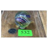 Lg handmade ribbon core marble