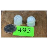 2 slag glass marbles