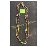 Beaded string necklace 24'long