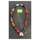 Beaded string necklace 12'long