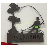 Metal River Bank sign-22x19
