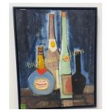 Painting on board signed-21x17